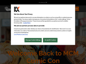 'mcmcomiccon.com' screenshot