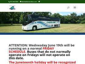 'lakelandbus.com' screenshot