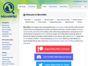 'micronations.wiki' screenshot