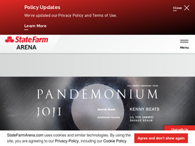 'statefarmarena.com' screenshot
