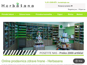 'herbasana.rs' screenshot