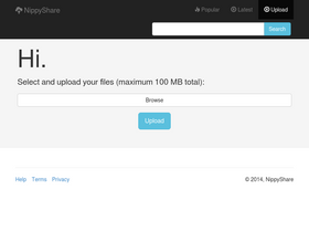 'nippyshare.com' screenshot