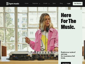 'bpmmusic.io' screenshot