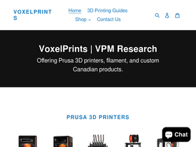 voxelprints.com homepage screenshot