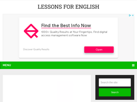'lessonsforenglish.com' screenshot