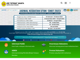 'upnvj.ac.id' screenshot