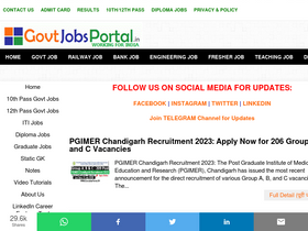 'govtjobsportal.in' screenshot