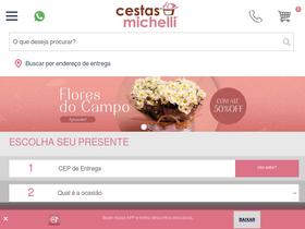'cestasmichelli.com.br' screenshot