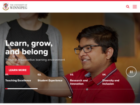 'uwinnipeg.ca' screenshot