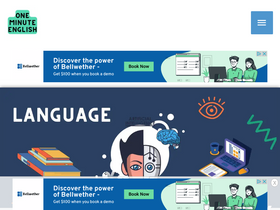'oneminuteenglish.org' screenshot
