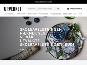 'urverket.no' screenshot