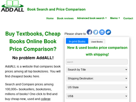 'addall.com' screenshot