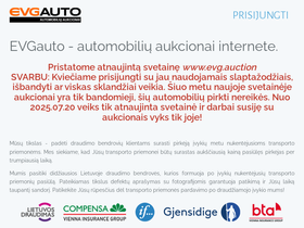 'evgauto.lt' screenshot