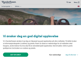'hunderfossen.no' screenshot