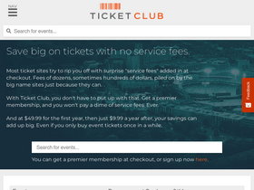 'ticketclub.com' screenshot