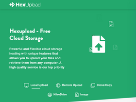 'hexupload.net' screenshot
