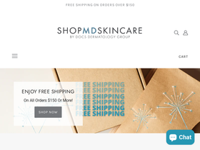 shopmdskincare.com homepage screenshot