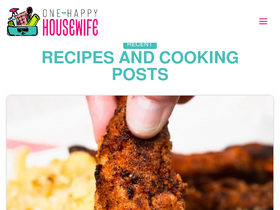 'onehappyhousewife.com' screenshot