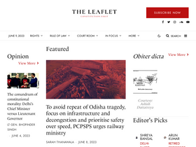 'theleaflet.in' screenshot