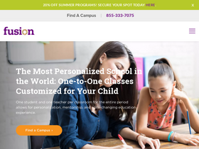 'fusionacademy.com' screenshot