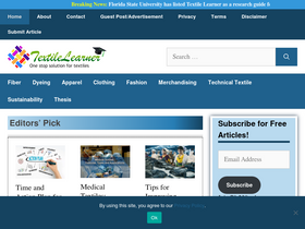 'textilelearner.net' screenshot