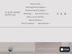 cleanhomesupplies.ca homepage screenshot