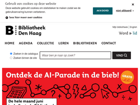 'bibliotheekdenhaag.nl' screenshot