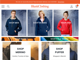 'blankclothing.com.au' screenshot