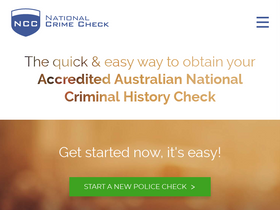 'milcom.nationalcrimecheck.com.au' screenshot