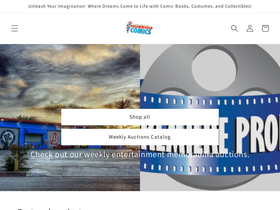 dreamworldcomicbooks.com homepage screenshot