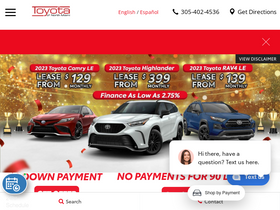 'toyotaofnorthmiami.com' screenshot