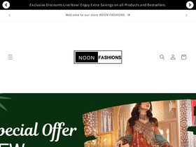 noonfashions.com homepage screenshot