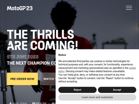 'motogpvideogame.com' screenshot