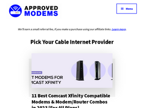 'approvedmodems.org' screenshot