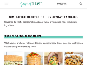 'seasonedtotasteblog.com' screenshot