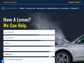 'lemonlawexperts.com' screenshot