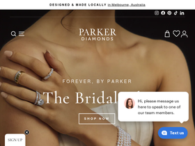 Parker Diamonds homepage screenshot