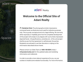 'adanirealty.com' screenshot