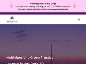 'maidenlanemedical.com' screenshot