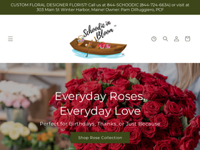 schoodicinbloom.com homepage screenshot