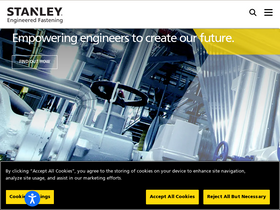 'stanleyengineeredfastening.com' screenshot