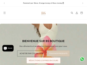BS BOUTIQUE website screenshot