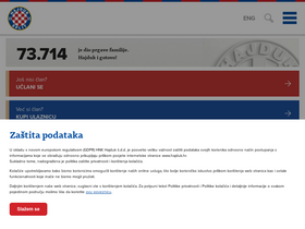 'hajduk.hr' screenshot