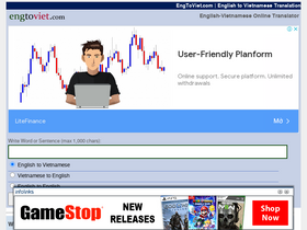 'engtoviet.com' screenshot