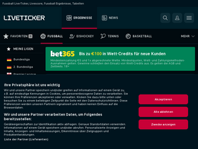 'liveticker.com' screenshot