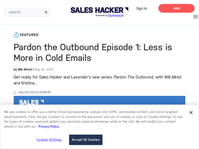 'saleshacker.com' screenshot