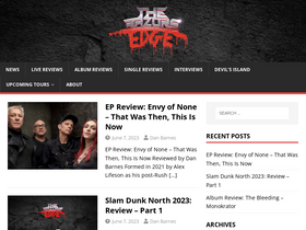 'therazorsedge.rocks' screenshot