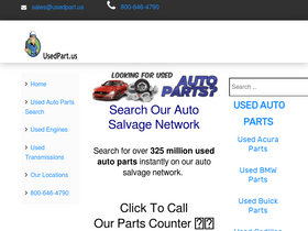 'usedpart.us' screenshot
