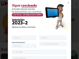 'uma.edu.pe' screenshot