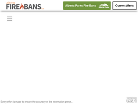 'albertafirebans.ca' screenshot